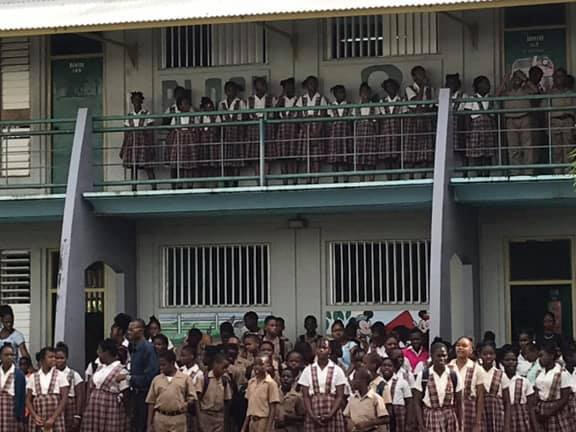 Sharing God's love at schools in Jamaica.